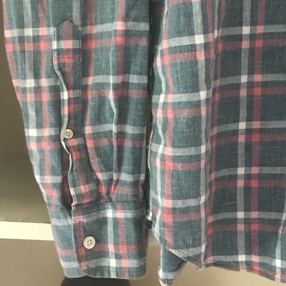 J. CREW Men’s Plaid Washed Shirt Sz L - Picture 4 of 8